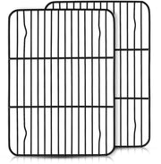 Ovenkoelrek per 2 pezzi in acciaio inossidabile per torte, piccolo ripiano da forno con trattamento antiscivolo per cuocere, grigliare e raffreddare, non tossico e facile da pulire, 22 x 15,8 x 1,5 cm