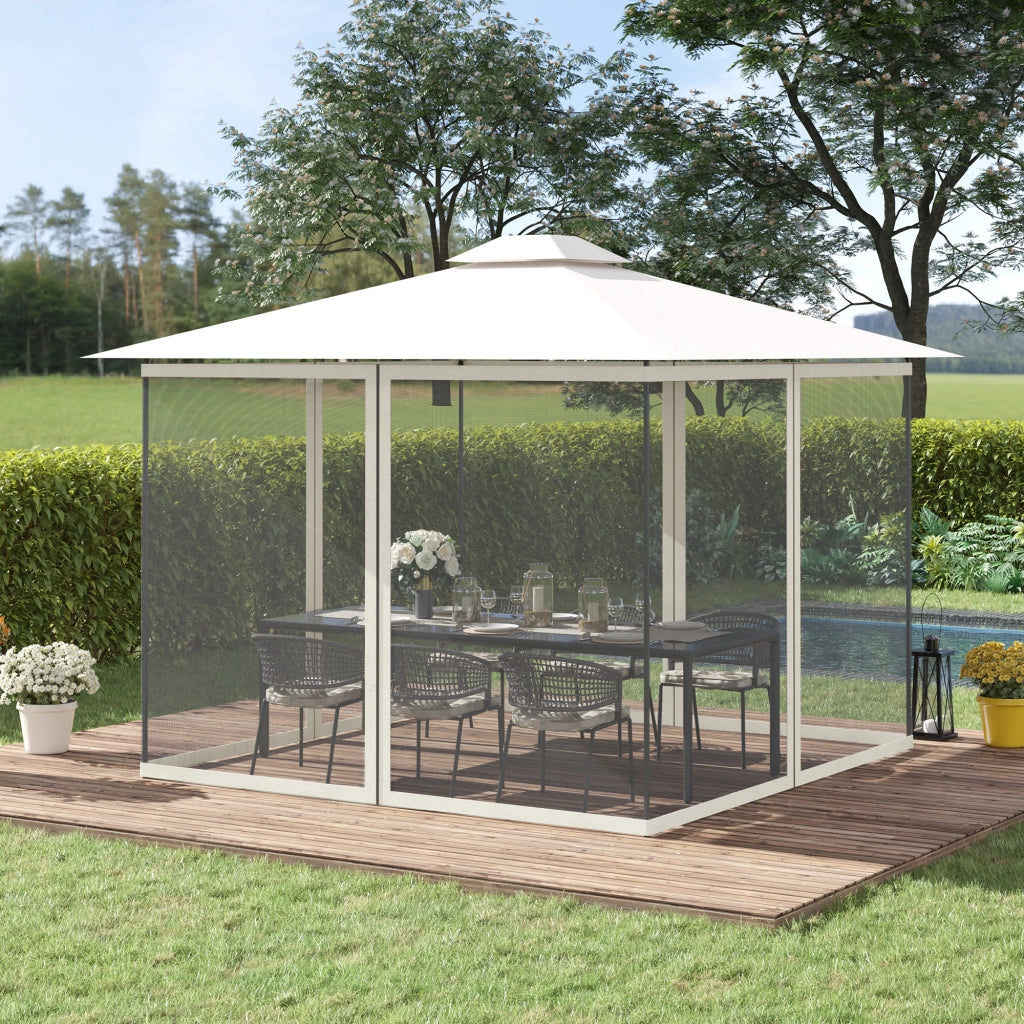 Moustiquaire per Gazebo Giardino ¨C zephmum ¨C 3x4 m Grigio
