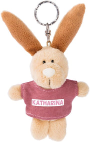 Sostegno per chiavi con coniglio e maglietta di Katharina 10cm