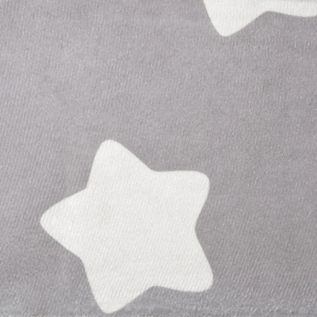 Divano per Bambini 2 Posti Grigio Chiaro Stelle Morbido Peluche 4104796