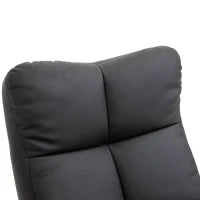 Poltrona Massaggiante Reclinabile a 145° con Pouf Poggiapiedi, 80x86x99cm, Nero