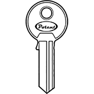 CHIAVE PIATTA POTENT C1650 ORIGINALE - OTTONE NICHELATO- 10 pezzi