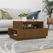 Tavolino da Salotto-Tavolino da soggiorno-Tavolo ambra 80x55x40,5 cm Legno Massello di Pino