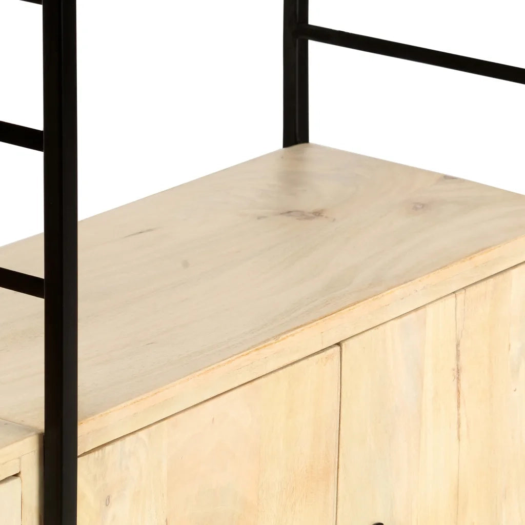 Libreria a 4 Livelli 80x30x180 cm in Legno Massello di Mango 284421