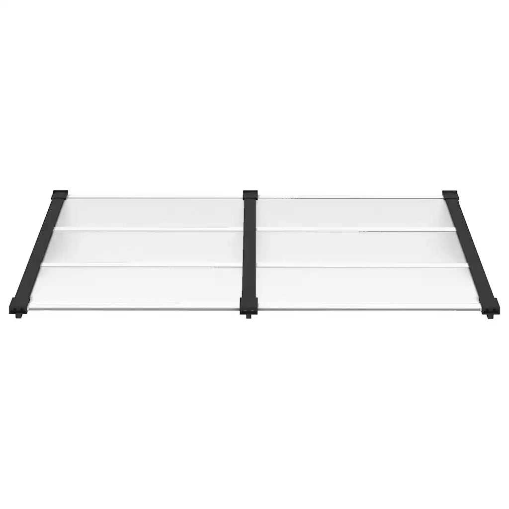 Tettoia per Porta Nero e Trasparente 152,5x90 cm Policarbonato CFW1543181