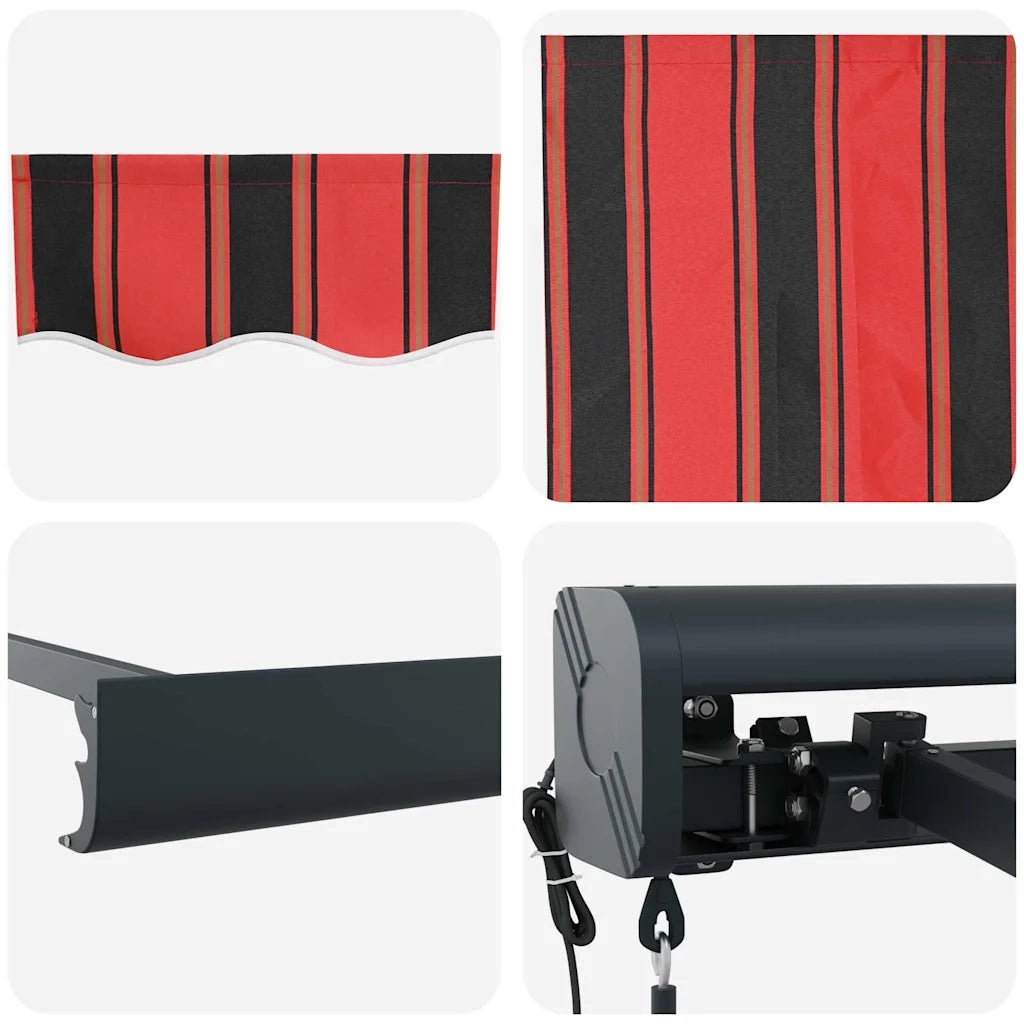 Tenda Retrattile Arancione Marrone 3x2,5 m Tessuto e Alluminio 3154616