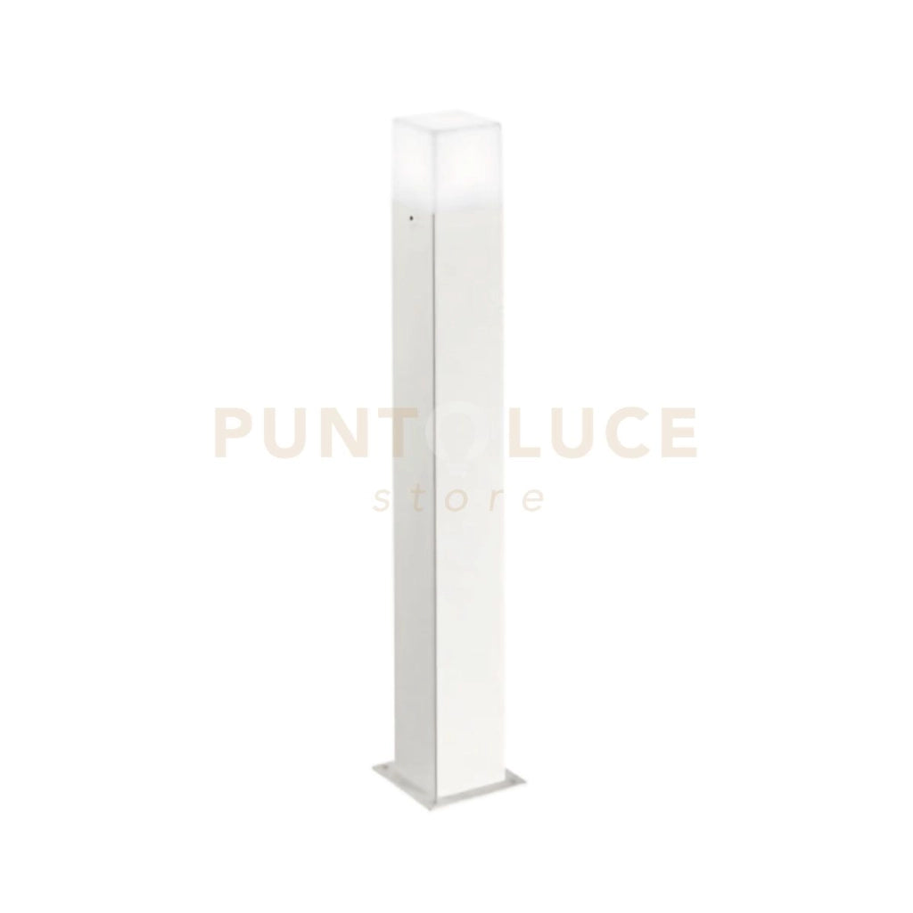 GES402- PALETTO ALLUMINIO 1 LUCE ATTACCO E27 COLORE BIANCO H.70CM