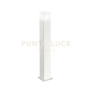 GES402- PALETTO ALLUMINIO 1 LUCE ATTACCO E27 COLORE BIANCO H.70CM