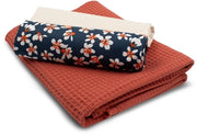 Set di stoffa wafel piqué con set di tessuti in cotone 100% Tex Standard 100 (Collezione Cherry Blossoms Set78)