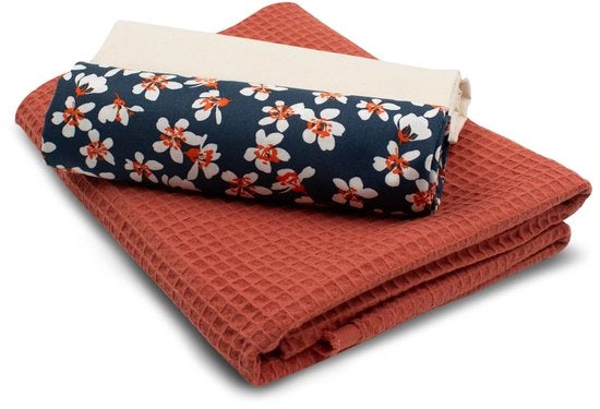 Set di stoffa wafel piqué con set di tessuti in cotone 100% Tex Standard 100 (Collezione Cherry Blossoms Set78)