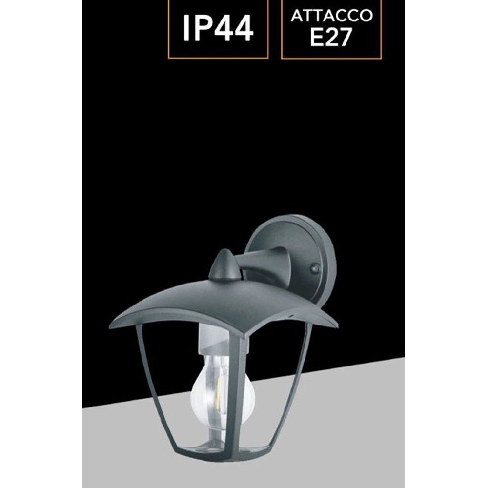 Trade Shop - Applique Lanterna Da Parete Per Giardino Facciate Lampada Da Muro E27 Ip44 819wb-b232 -