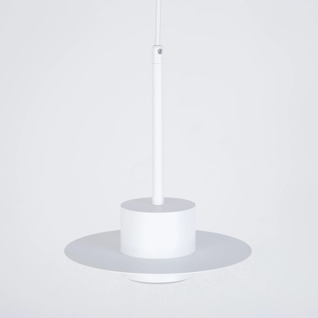 Lampada a sospensione minimal bianca tonda Ø20 GX53