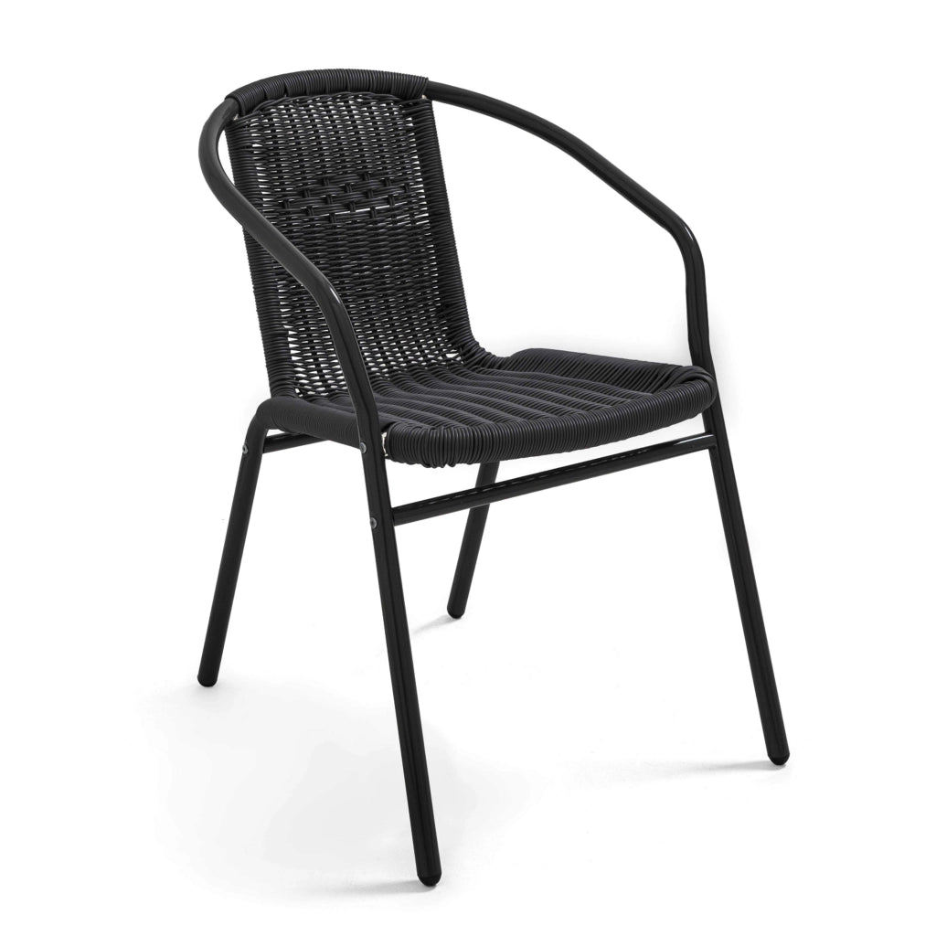 Oviala - Salottino da giardino bistrot 2 posti in alluminio grigio