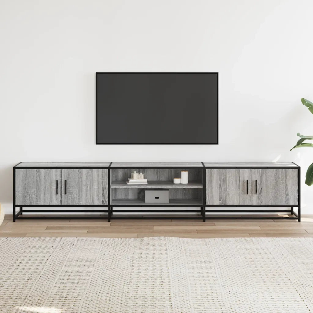 Mobile Porta TV Grigio Sonoma 210x35x41 cm in Truciolato