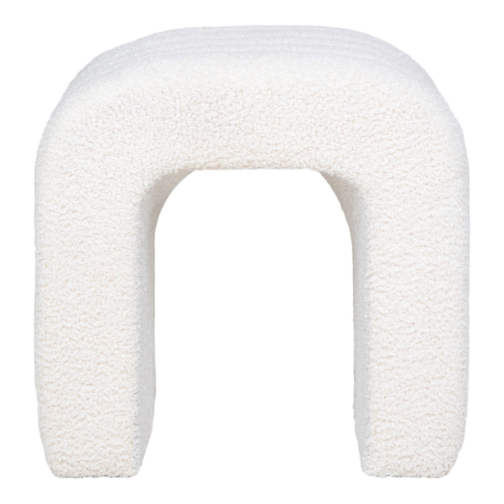 Pouf Colma, Bianco, Poliestere, 42x42x36 cm