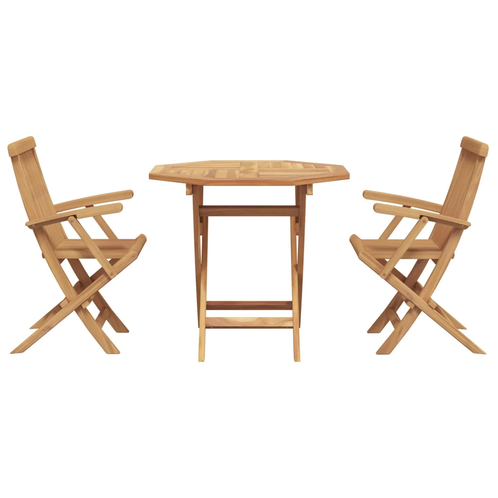 Set da Pranzo per Giardino 3 pz | Set Salotto da Giardino Marrone