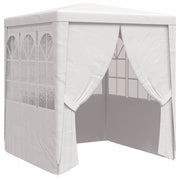Gazebo | Pergolato Professionale con Pareti 2,5x2,5 m Bianco 90 g/m2