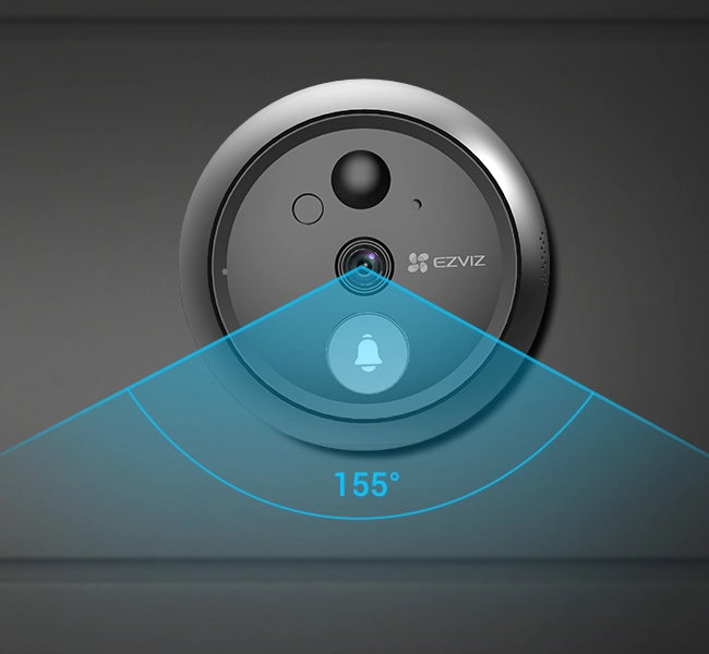 Videospioncino smart con campanello. visione notturna. batteria ricaricabile. ultragrandangolare 155 EZVIZ HP4