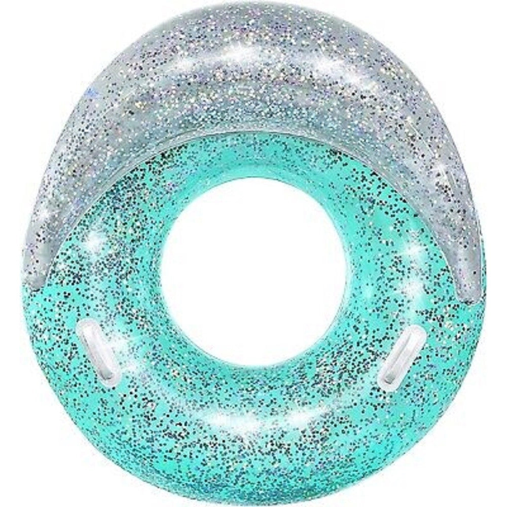 Trade Shop - Ciambella Gonfiabile Dream Glitter 117 X 117 Cm Salvagente Con 2 Maniglie 43509 -