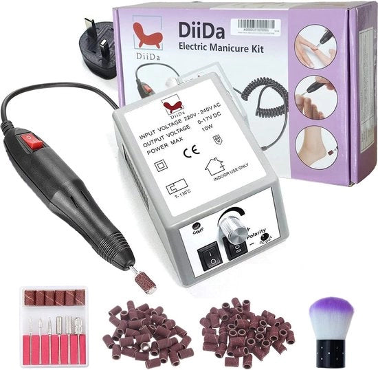 Verricciatore elettrico 20.000 tpm - Kit manicure a borboletta - Rimossoresse acrilici - Kit pedicure classico