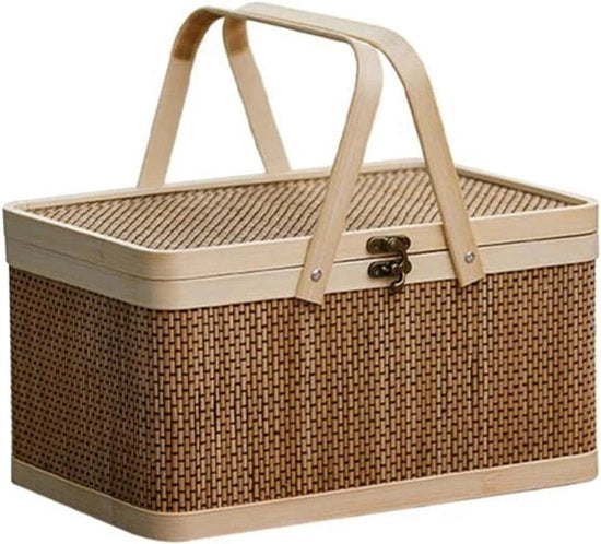 Carrello da picnic in bambù - 30 x 20 x 16 cm