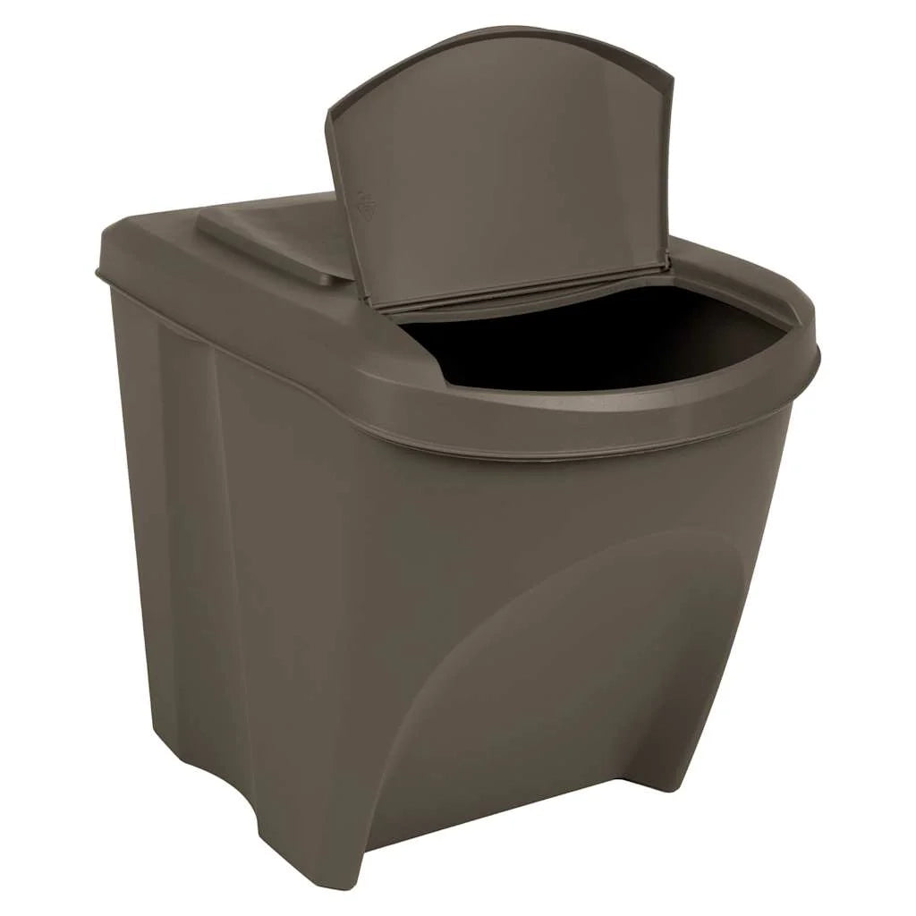 Contenitori per rifiuti impilabili 3 pezzi 75 L polipropilene grigio 02_0043894