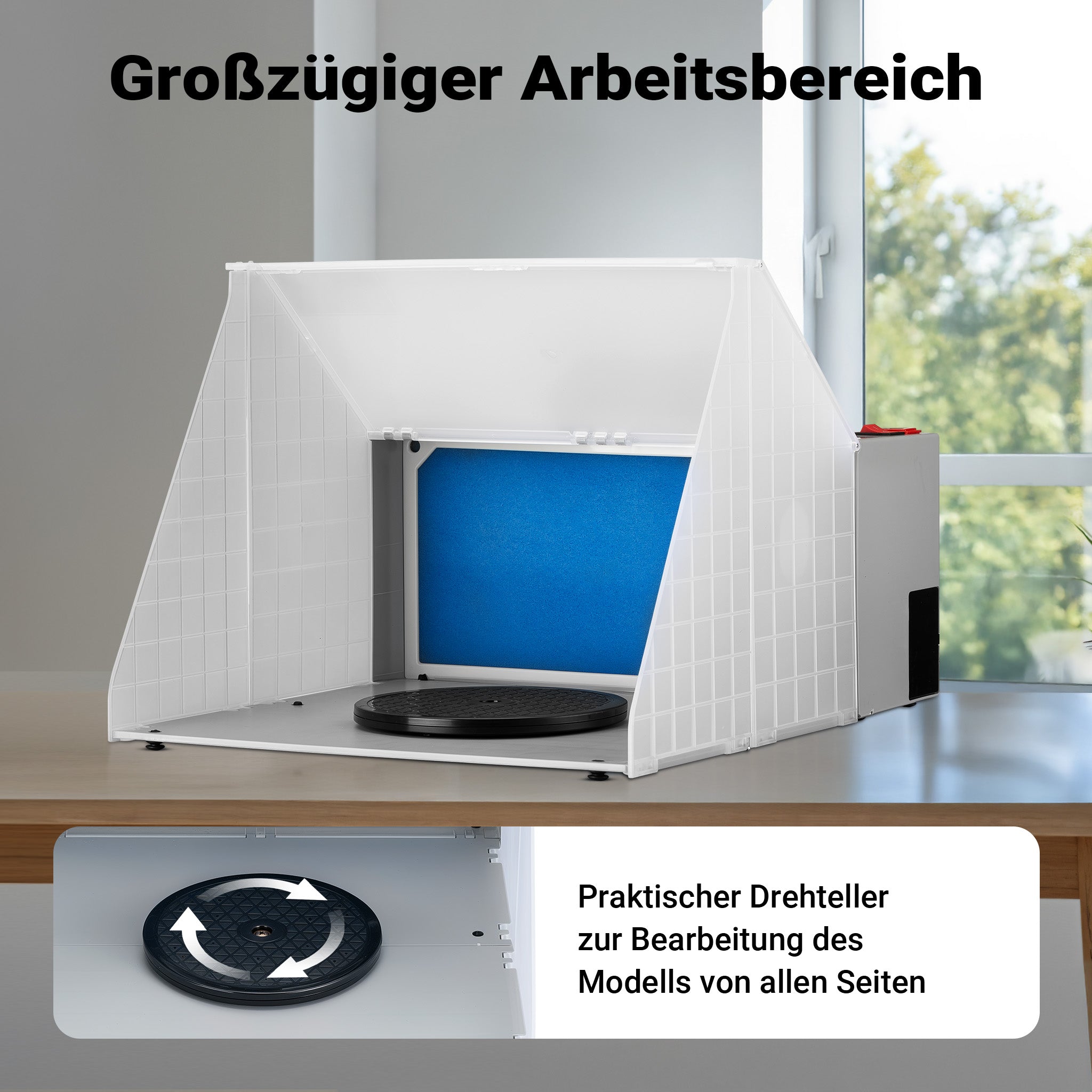 Cabina di aspirazione per verniciatura ad aerografo 4 m³/min Aspiratore vernice