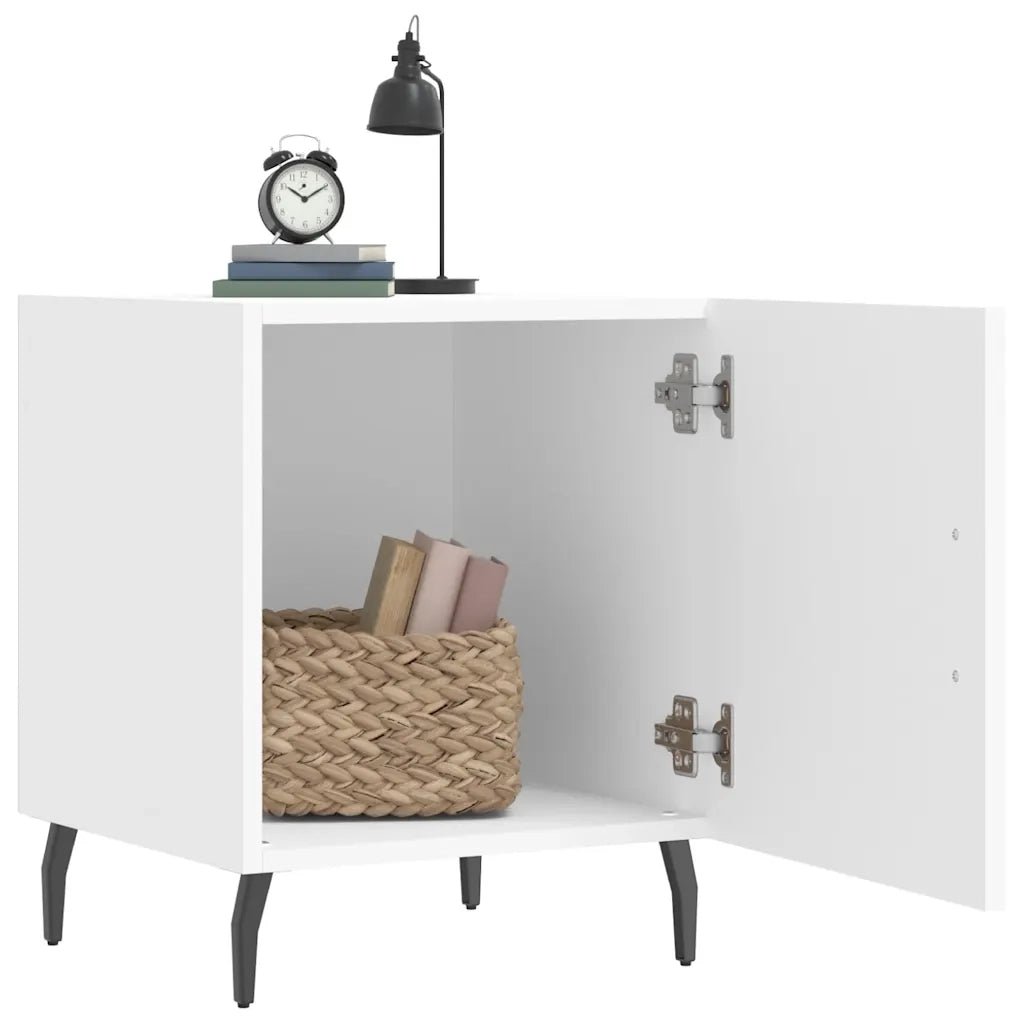 Comodino Bianco 40x40x50 cm in Legno Multistrato 827596