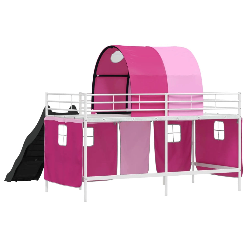 Struttura del letto loft per bambini-Giroletto per bambini Bianco e Rosa 80 x 200 cm 707993