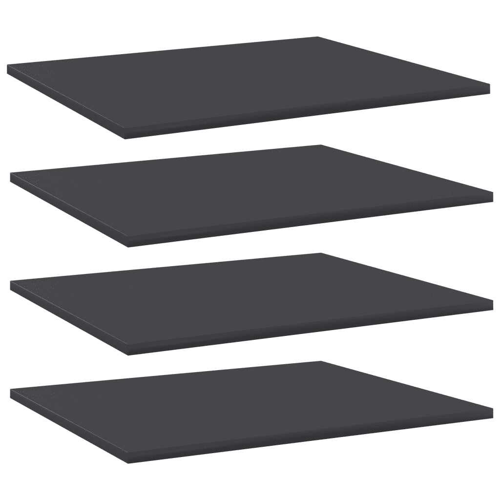 Ripiani per Libreria 4 pz Grigi 60x50x1,5 cm Truciolato cod mxl 59659