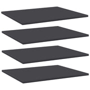 Ripiani per Libreria 4 pz Grigi 60x50x1,5 cm Truciolato cod mxl 59659