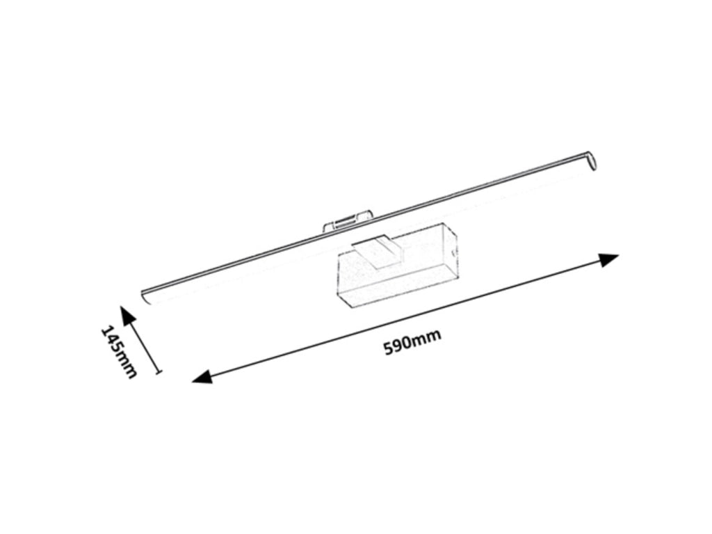 Applique LED per quadri 12W nera Gaten Rabalux 78002