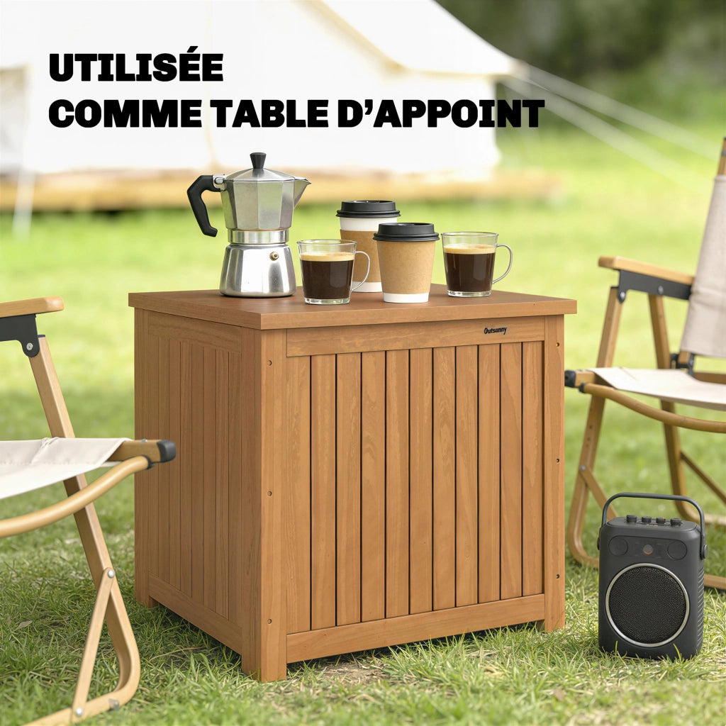 Cassa da Giardino in Legno Massello 130L ¨C zephmum ¨C Marrone