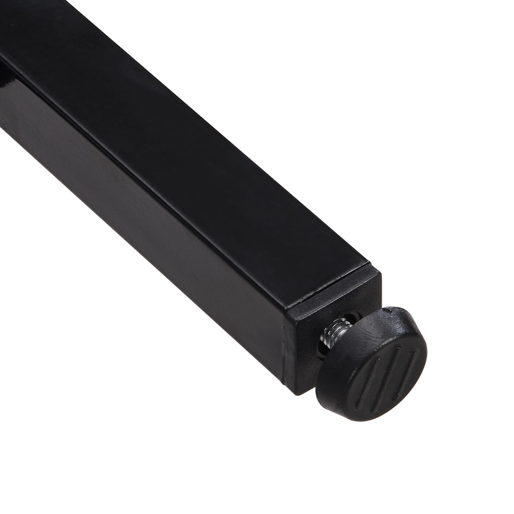 TAVOLO da pranzo con 6 sedie MDF bianco struttura in ferro nero