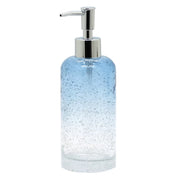 Dispenser in vetro azzurro sfumato - serie Drops