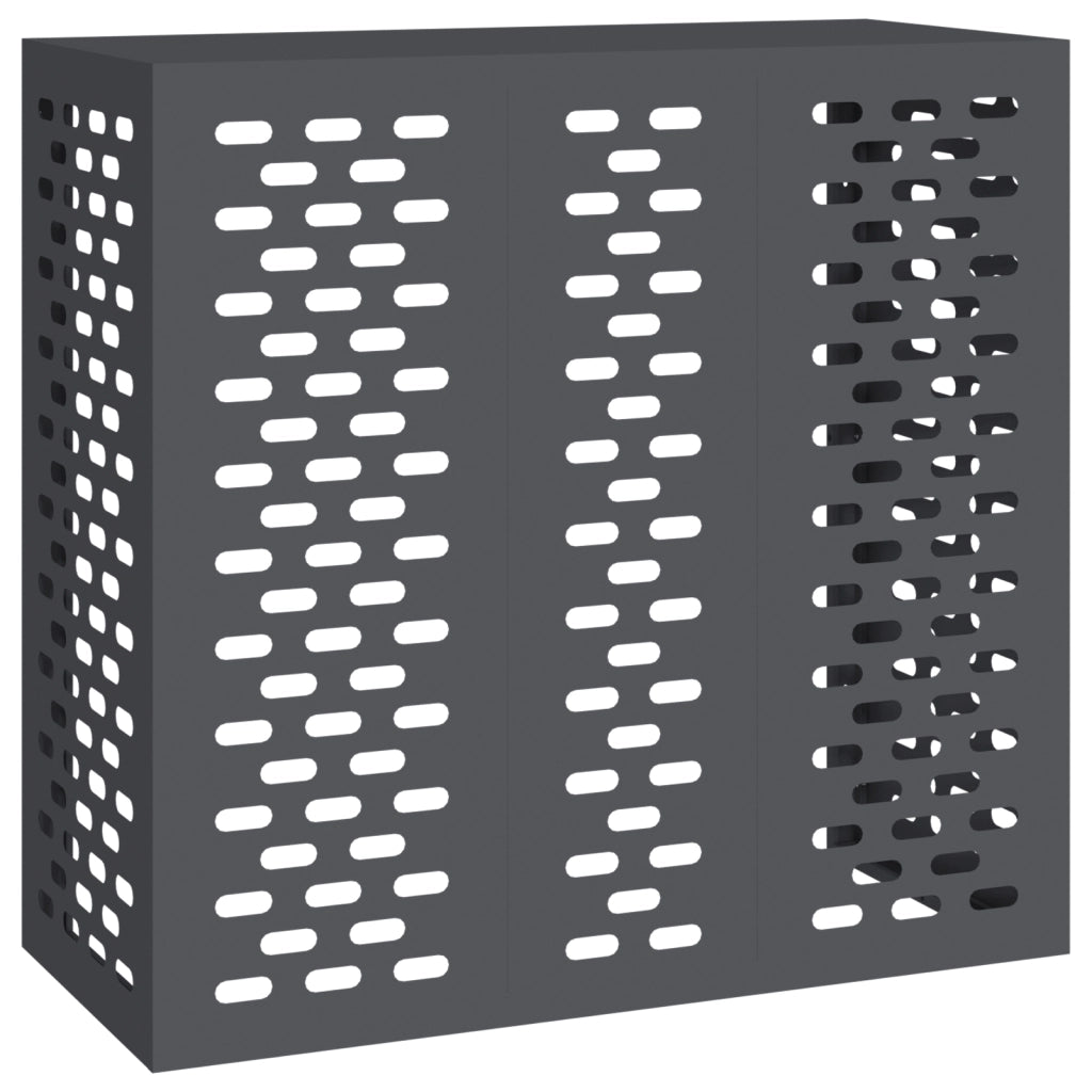 Copertura per Condizionatori Antracite 110x50x105 cm Acciaio