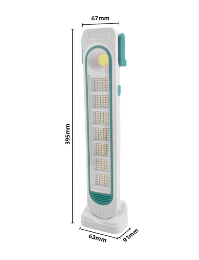Lampada torcia portatile 175 + 18 LED smd lavoro emergenza Pannello solare TY107