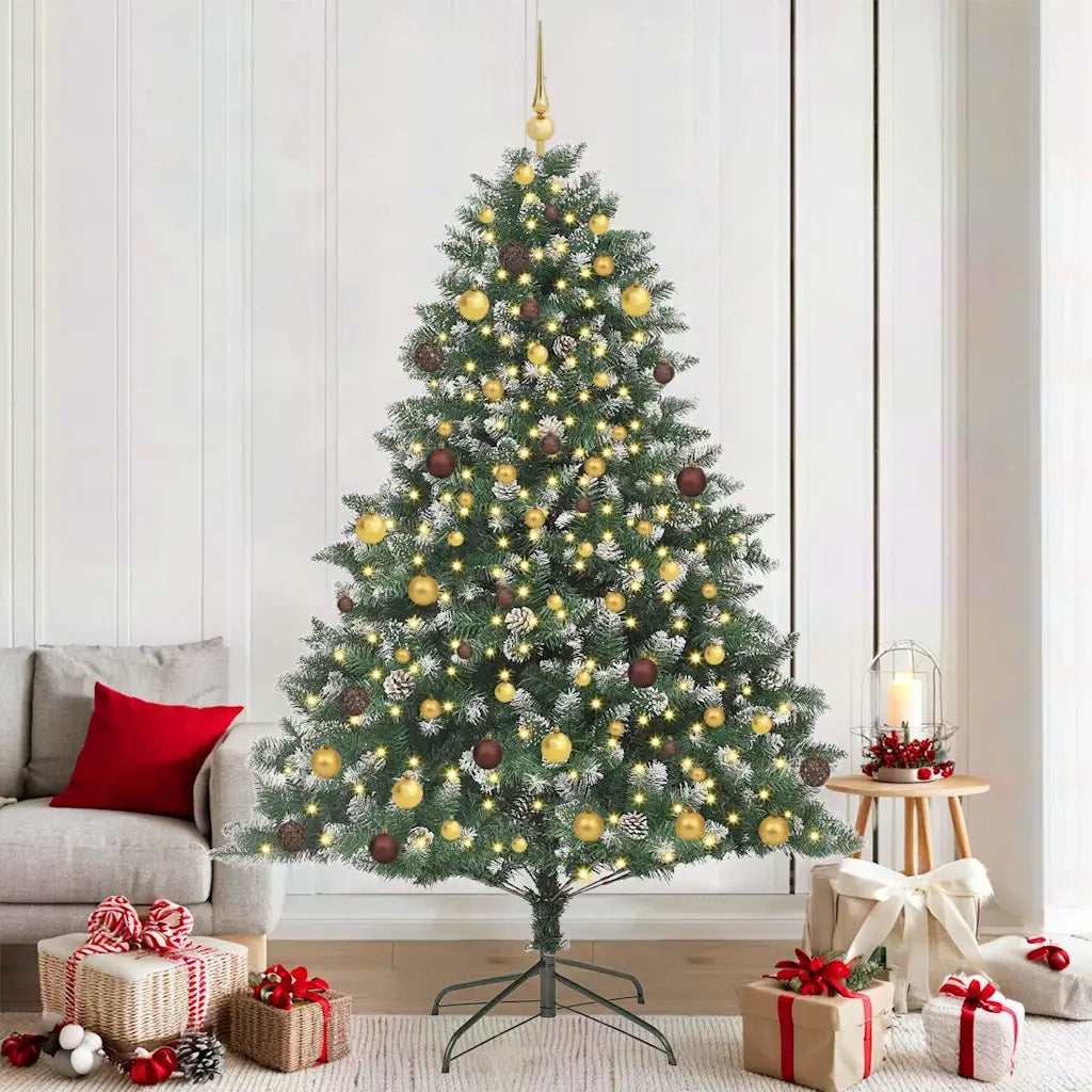 Albero di Natale artificiale con 300 LED Verde 210 cm 3395242