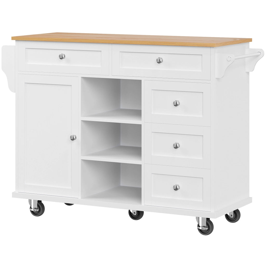 Carrello da Cucina con Cassetti ¨C MINIMAL ¨C Bianco, 134x46x92 cm