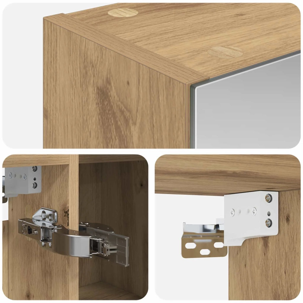 Mobiletto per specchio da bagno Rovere Artigianale