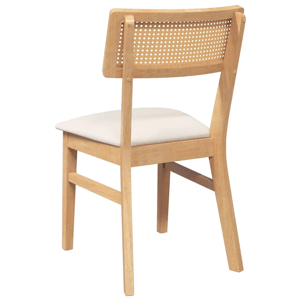 Sedie da Pranzo con Cuscini 2 pz in Legno Massello di Hevea 4102463