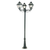 Lampada Palo Alto Tre Luci per Giardino Colore Grigio per Esterno Linea Elegance Livos