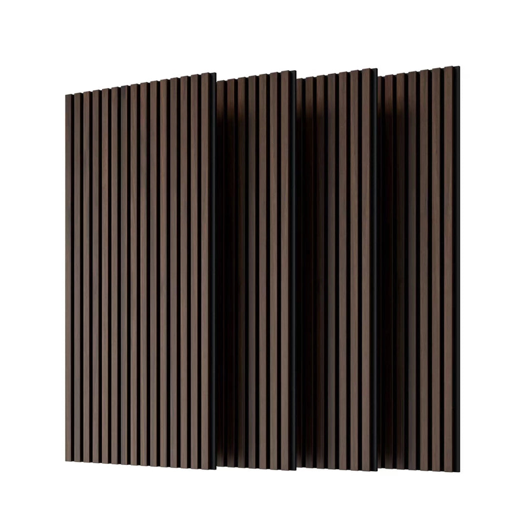 Pannelli Fonoassorbenti a Doghe in Legno 3D ¨C MINIMAL ¨C Noce Scuro 115x60cm
