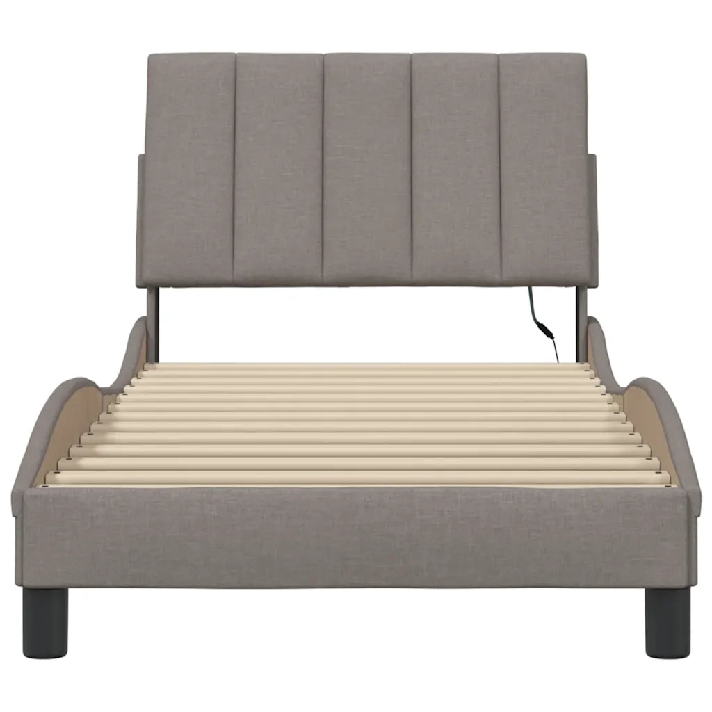 Giroletto senza Materasso Hanko Tortora 80x200 cm Tessuto 3310423