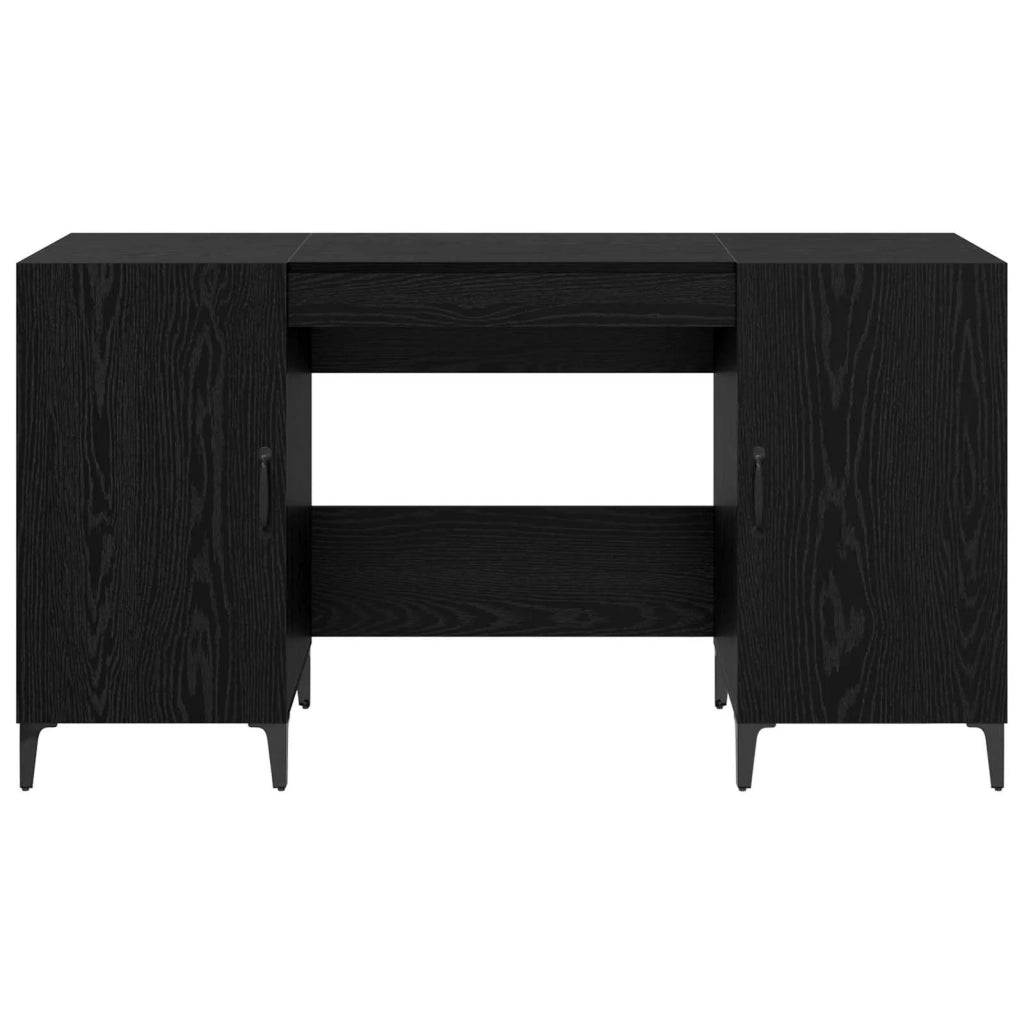 Scrivania Rovere Nero Legno ingegnerizzato 140 x 50 x 75 cm 8004204