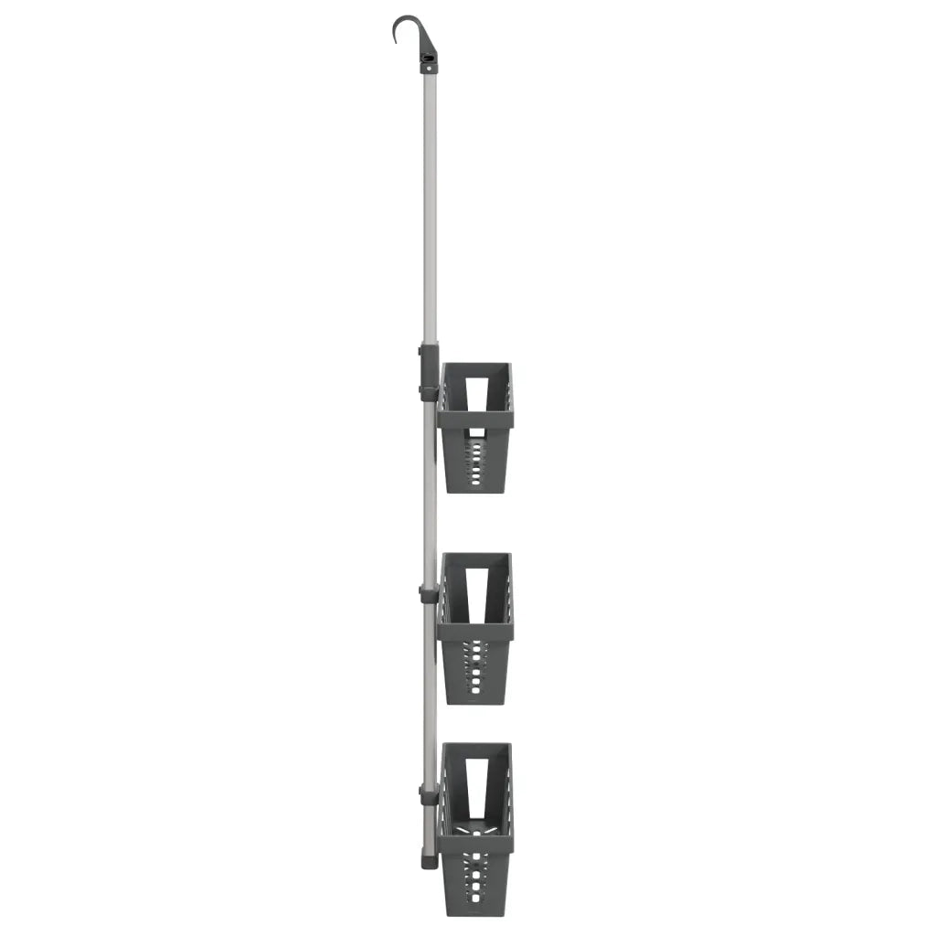 Ripiani Pensili da Doccia 30x15x(67-105) cm in Alluminio 154599