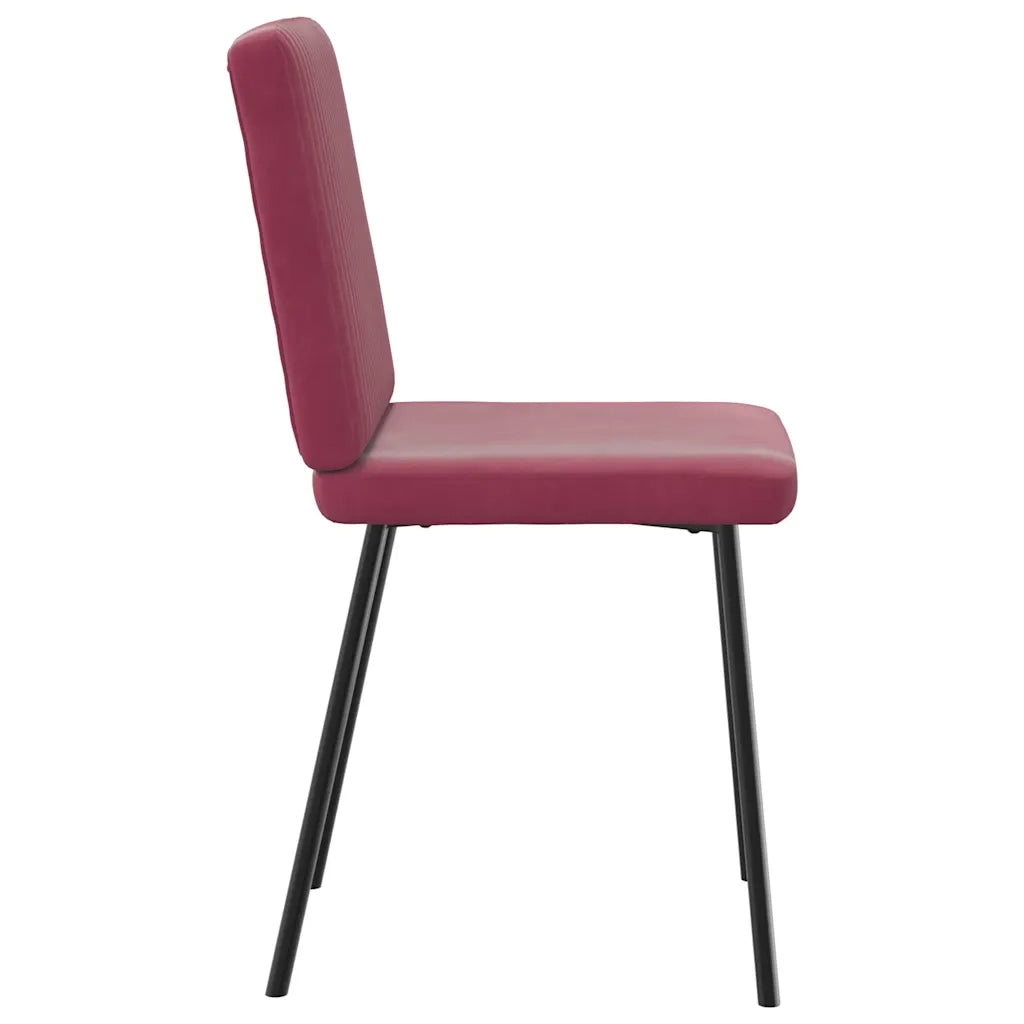 vidaXL Sedie da Pranzo 6 pz Rosso Vino in Velluto