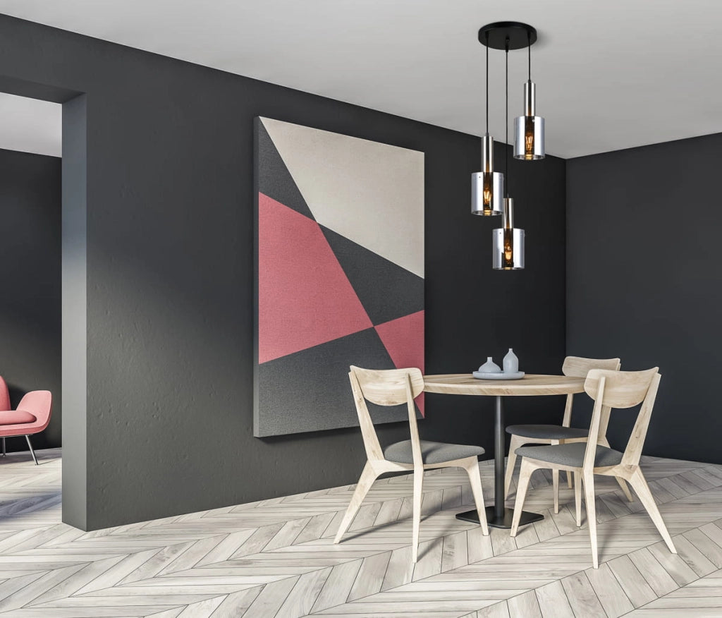 Lampadario Italux Sardo nichel satinato 3xE27 nero