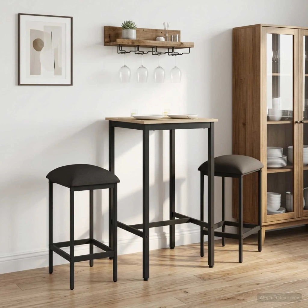 Sgabello da bar 2 pcs Grigio Scuro 40 x 32 x 64 cm 8006160