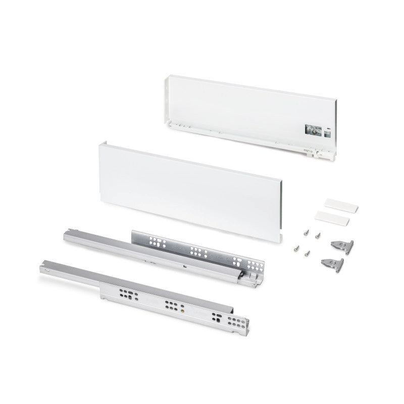 Cassetto esterno Protone 30kg, guide di estrazione totale con una chiusura soft, altezza 131mm, profondità 450mm, Acc..